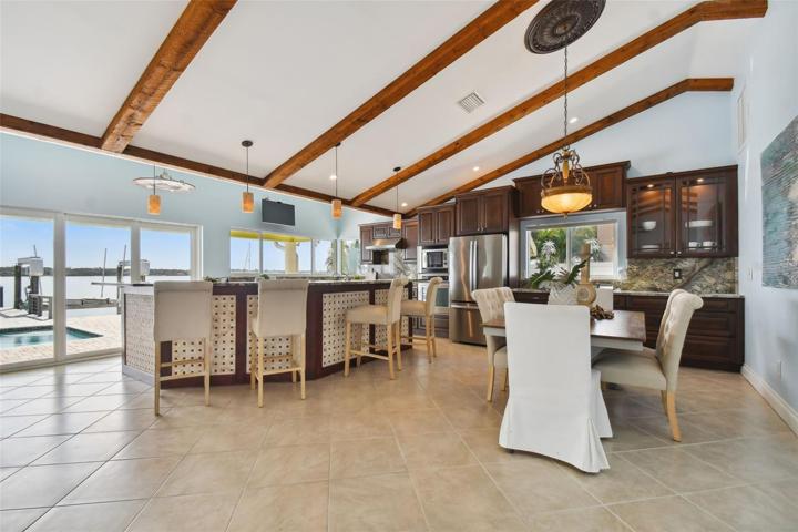 View to kitchen and dining