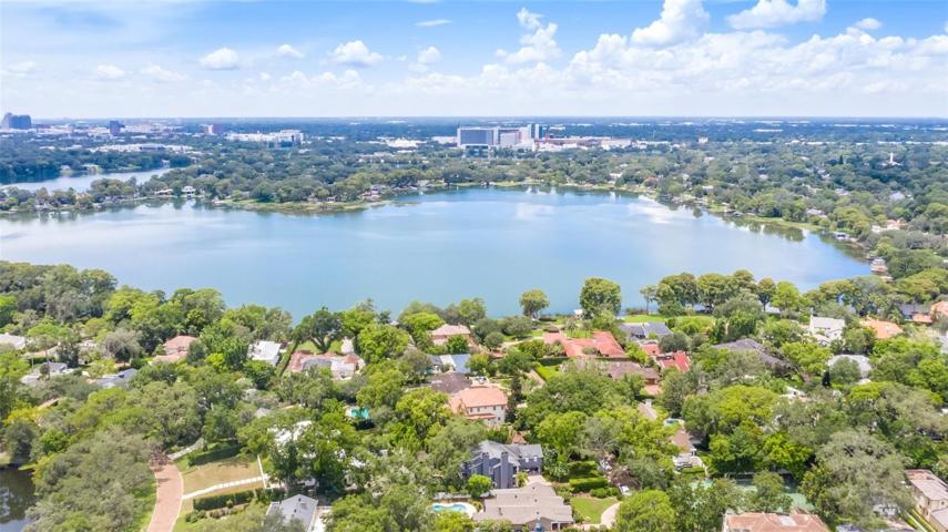 Aerial view to Lake Sue