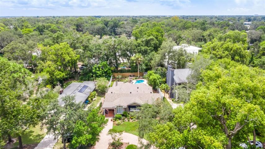 Front aerial of lot