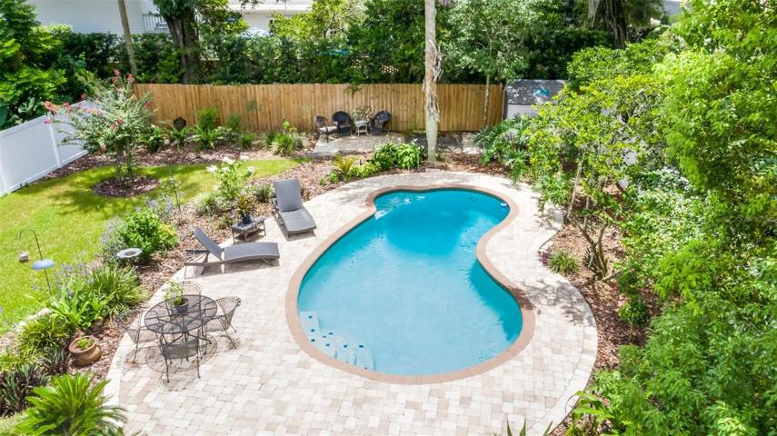 Aerial of pool