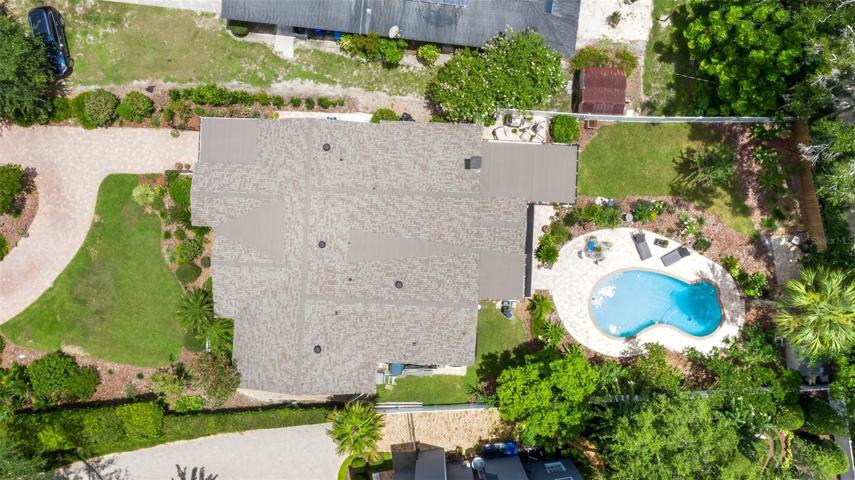 Close up aerial of lot