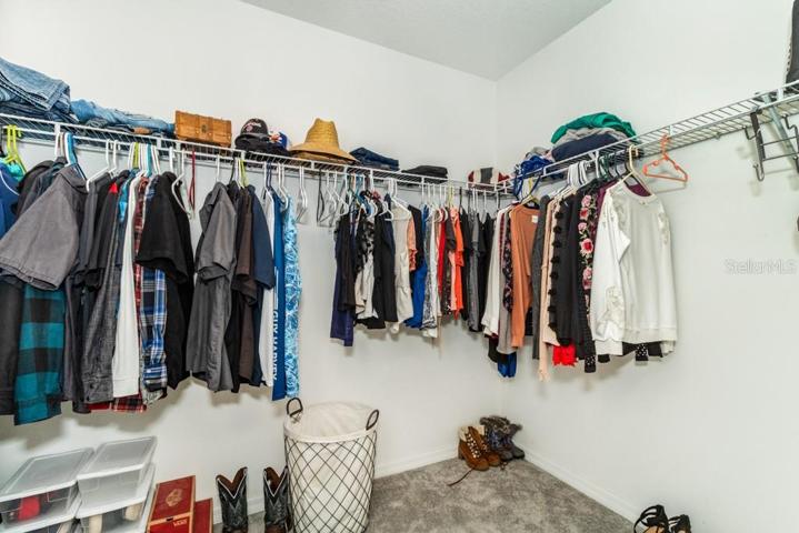 Master Suite's generously sized walk-in closet.