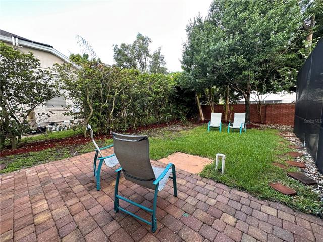 Open patio and yard area