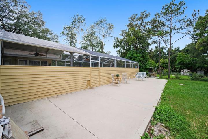 Extended deck outside of pool area