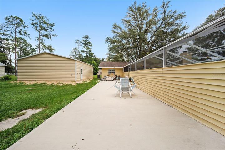 Extended deck outside of pool area