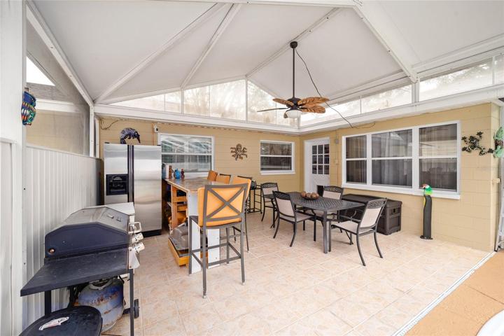 Covered pool deck