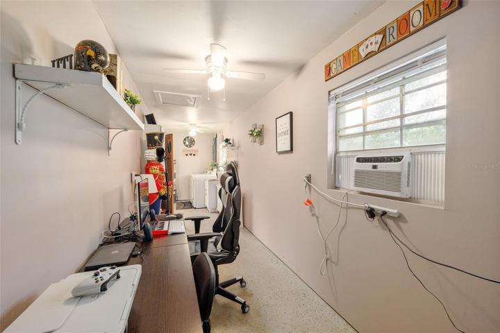 Workspace in laundry room