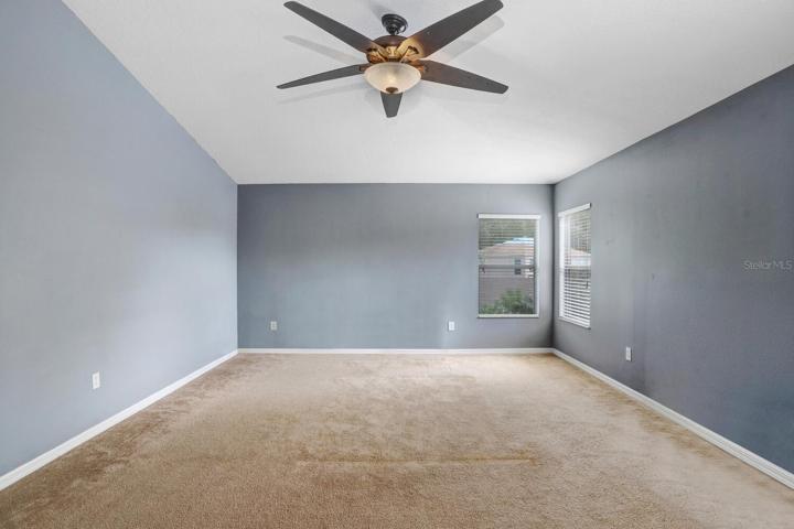 The oversized upstairs bonus room is perfect for a play area, a home gym, or many other uses.
