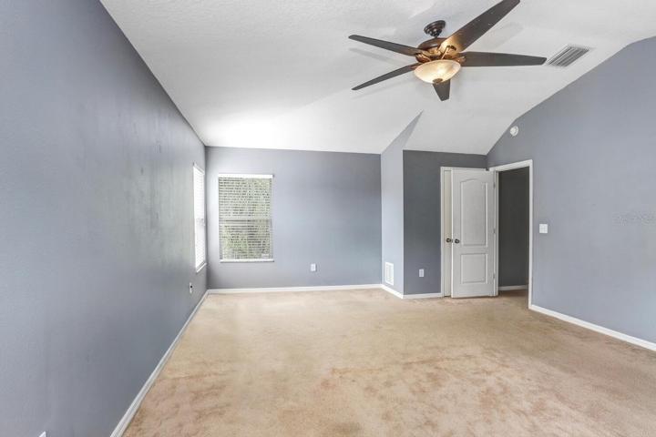 The oversized upstairs bonus room is perfect for a play area, a home gym, or many other uses.