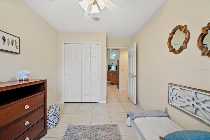 Lower-level guest bedroom.