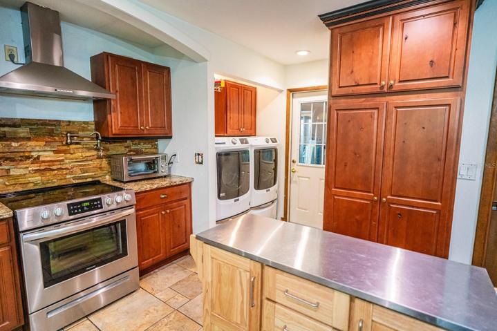 Primary residence kitchen and laundry area
