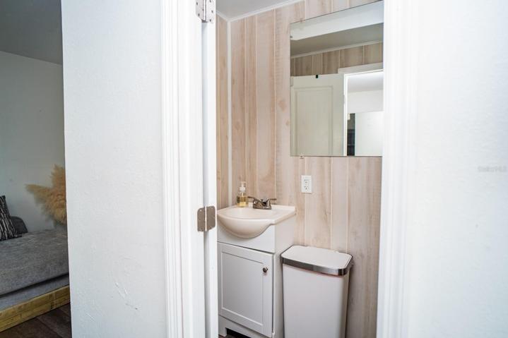 cottage with a bathroom and electricity