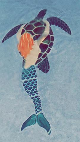 Design on pool floor
