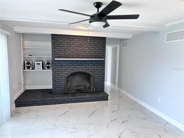 Wood burning Fireplace