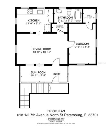 Floor plan for upper garage unit.