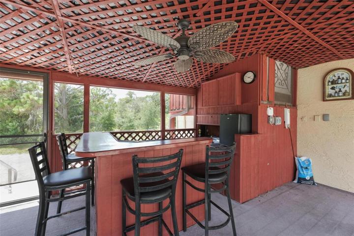 outside bar under enclosure