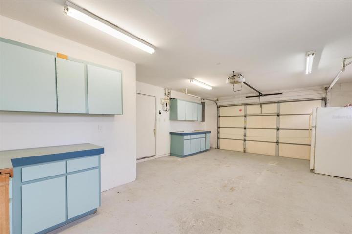 lots of cabinets in garage