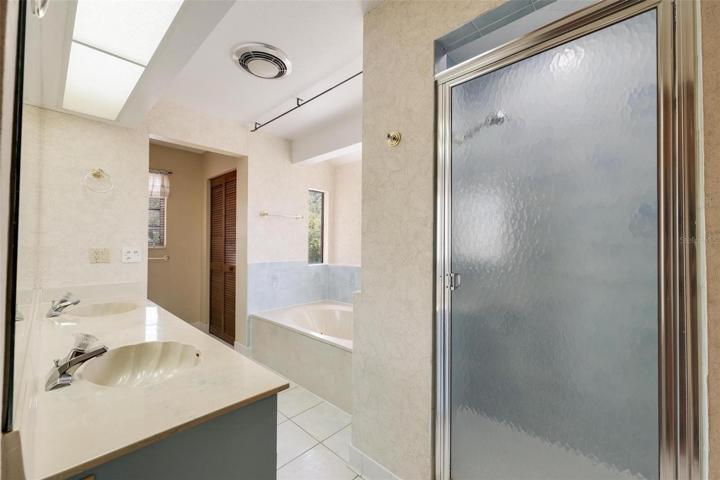 master bath with garden tub and seperate shower