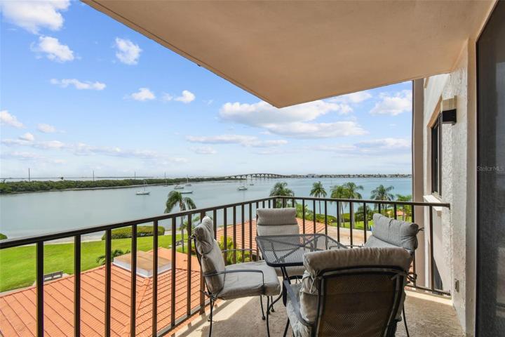 Balcony Views, you can see the Skyway Bridge.
