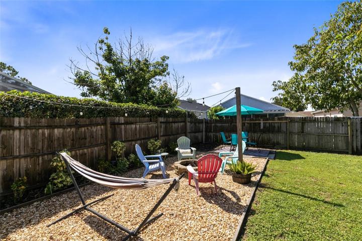 What a relaxing spot in your private backyard!