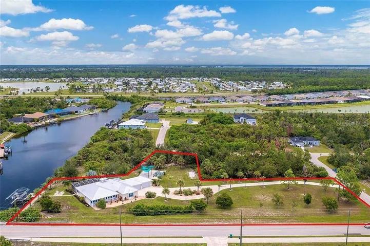 Aerial - Home situated on Gulf Access Waters