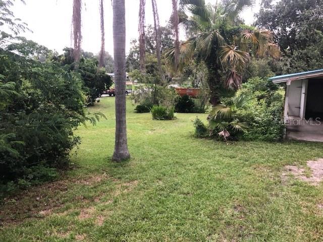side yard of home