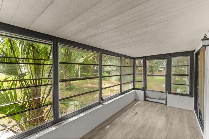 Large enclosed back porch
