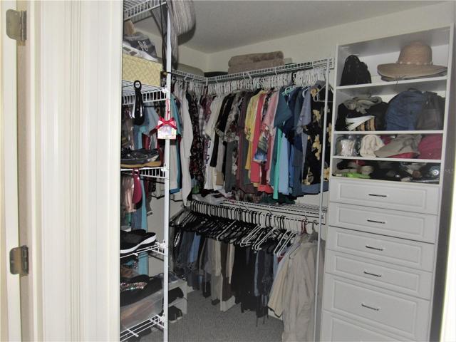 MASTER CLOSET HAS BUILT IN DRAWRS