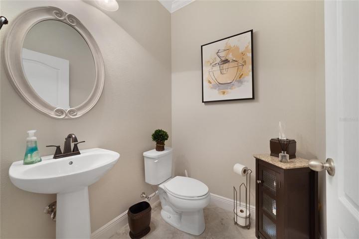 Convenient half bath!