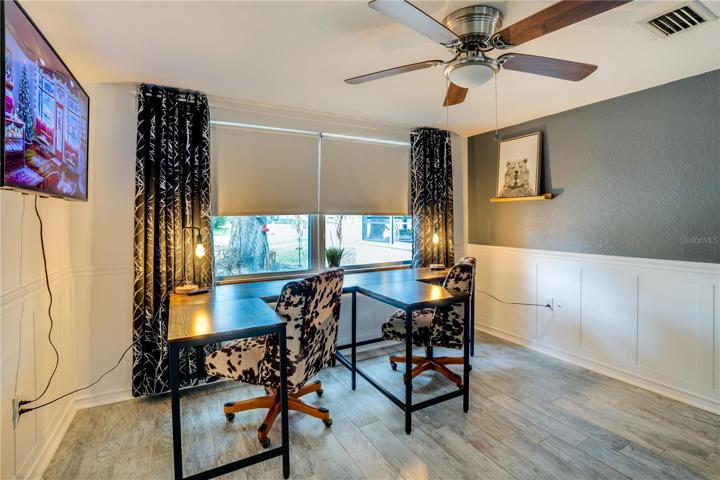 A second view of the work area in the Family Room