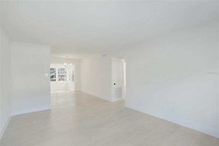 A captivating view of the renovated unit from the front door.
