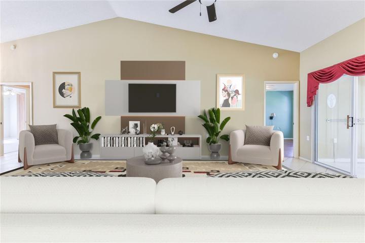 Virtually Staged Living Room