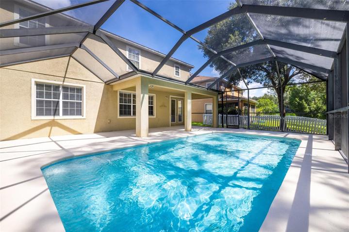 Pool and Lanai with Conservation Wooded-View
