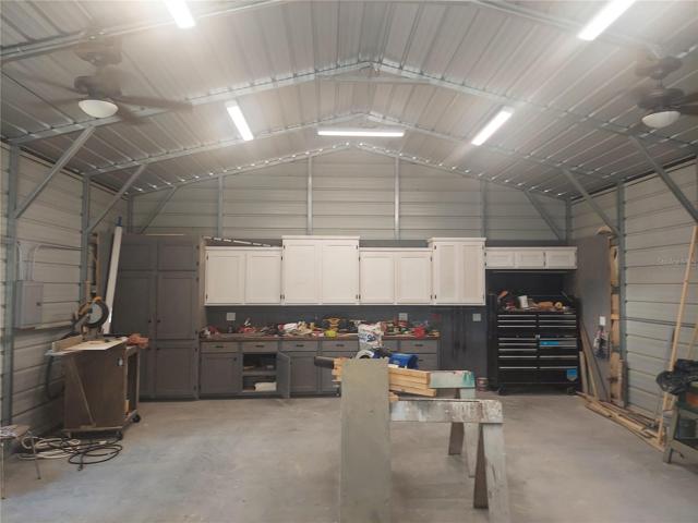 Custom cabinets in pole barn