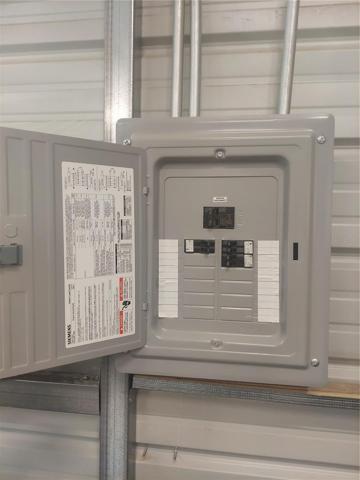 100 Amp electric panel in pole barn