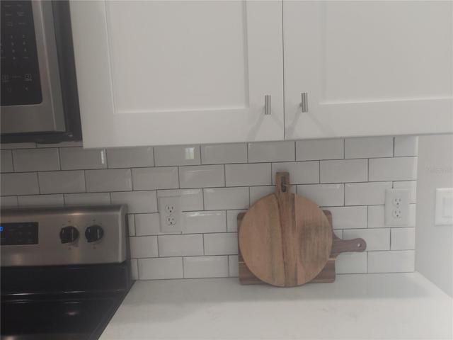 Subway tile backsplash