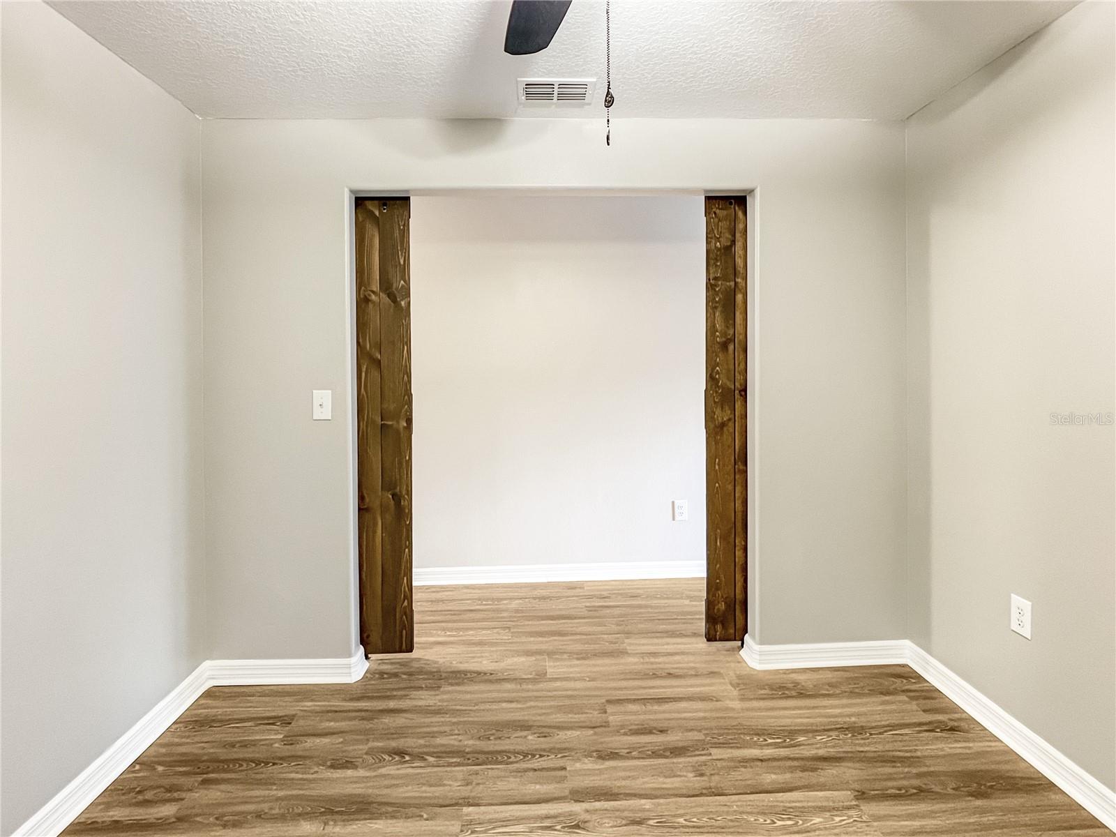 Bonus Room with privacy barn doors