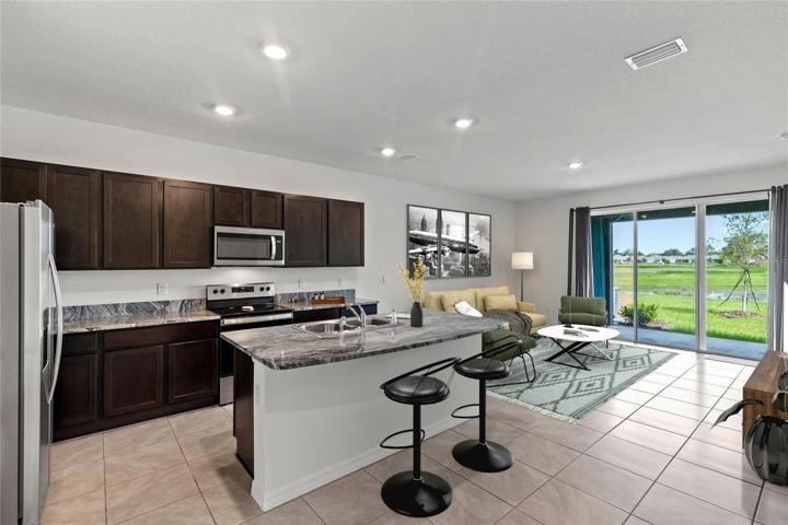 Kitchen and Living Room Staged