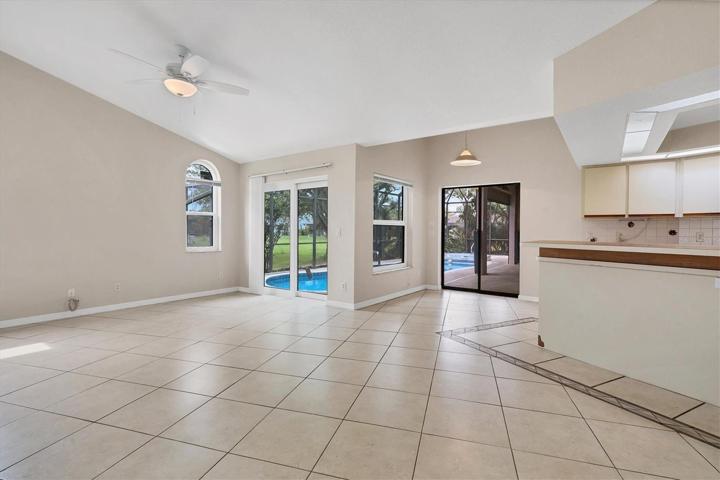 Family Room and Kitchen.