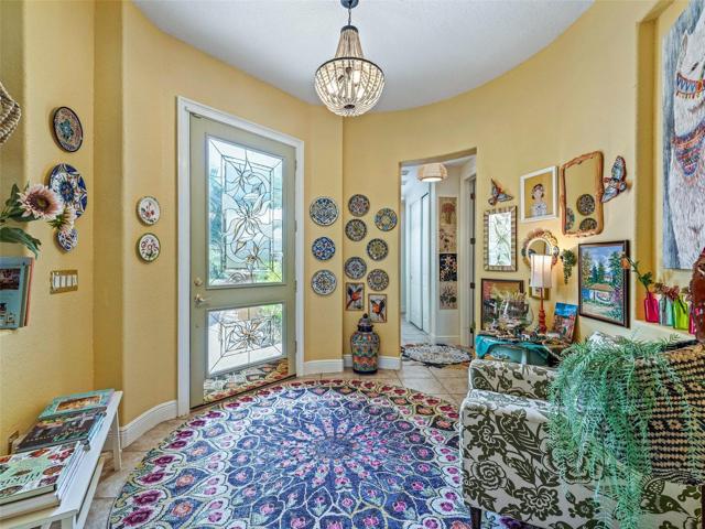 Front door with lovely glass accents