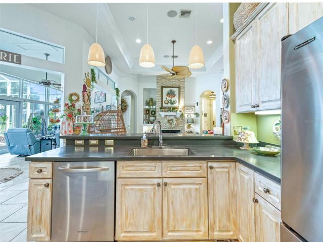 Pendant lights over kitchen sink