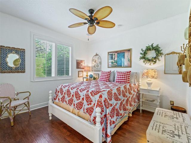 Bedroom 3 also has a large window with plantation shutters