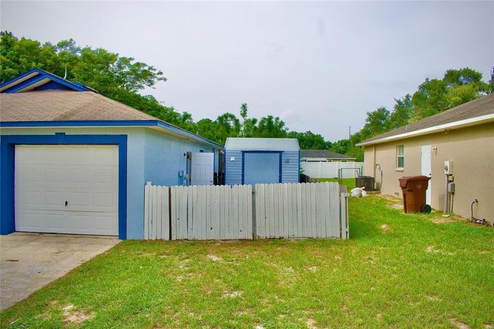 Front of shed.