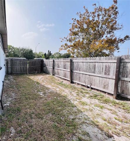 Fenced yard