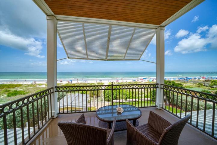 Endless views of the Gulf of Mexico, this Key West inspired gated residence offers private shaded balconies for all year enjoyment!