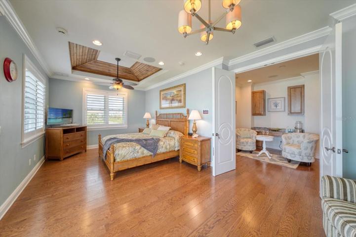 Large primary suite with separate office area