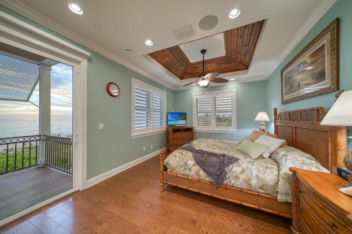 Primary bedroom has views to the north.