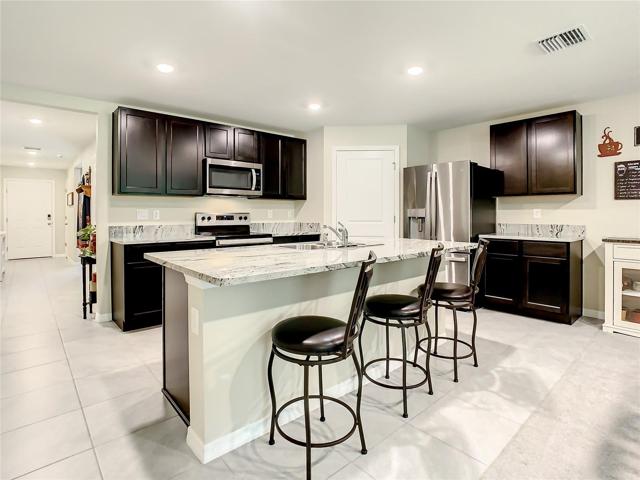 Kitchen with expresso cabinets