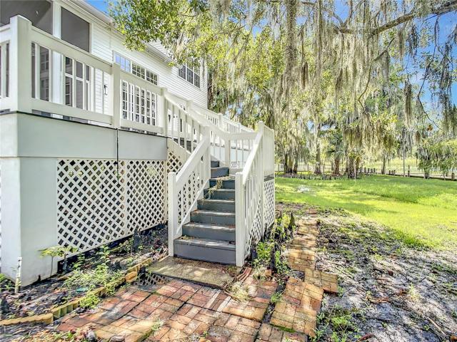 back deck stairs lead to your boat slip