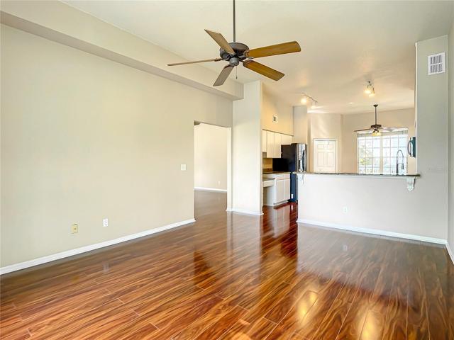 family room to kitchen